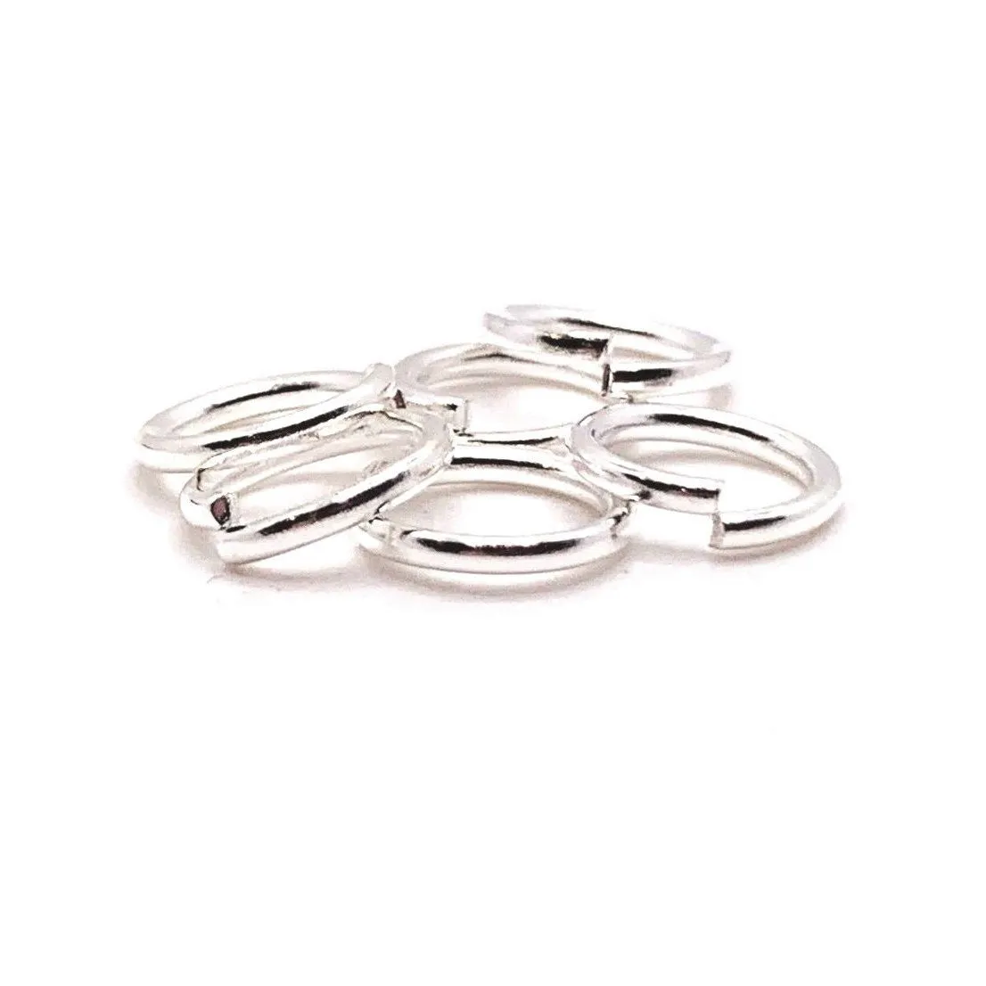 100, 500 or 1,000 Pieces: 9 mm Silver Plated Open Jump Rings, 17g