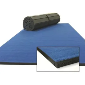 6 metre Cannons UK Rollaway Gymnastics Wrestling Martial Arts Mat Carpet Top Blue or Black