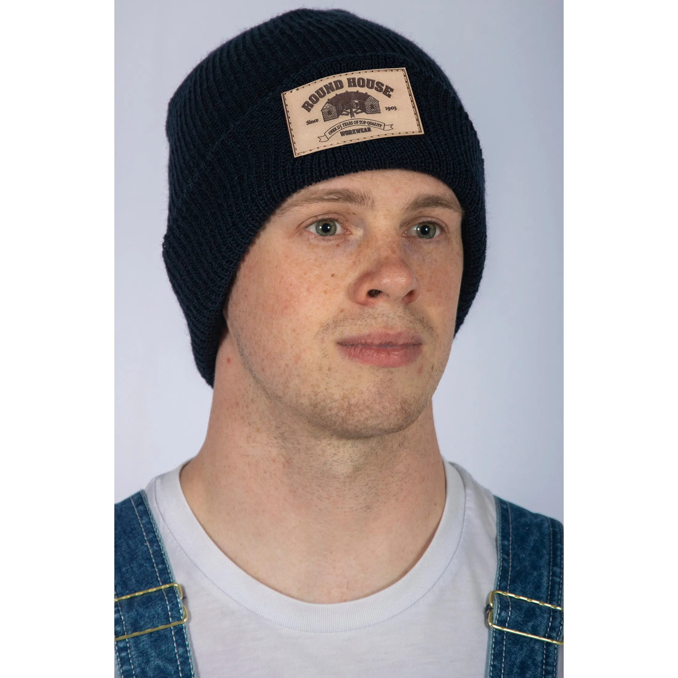 #630 Made in USA Beanie Round House Logo