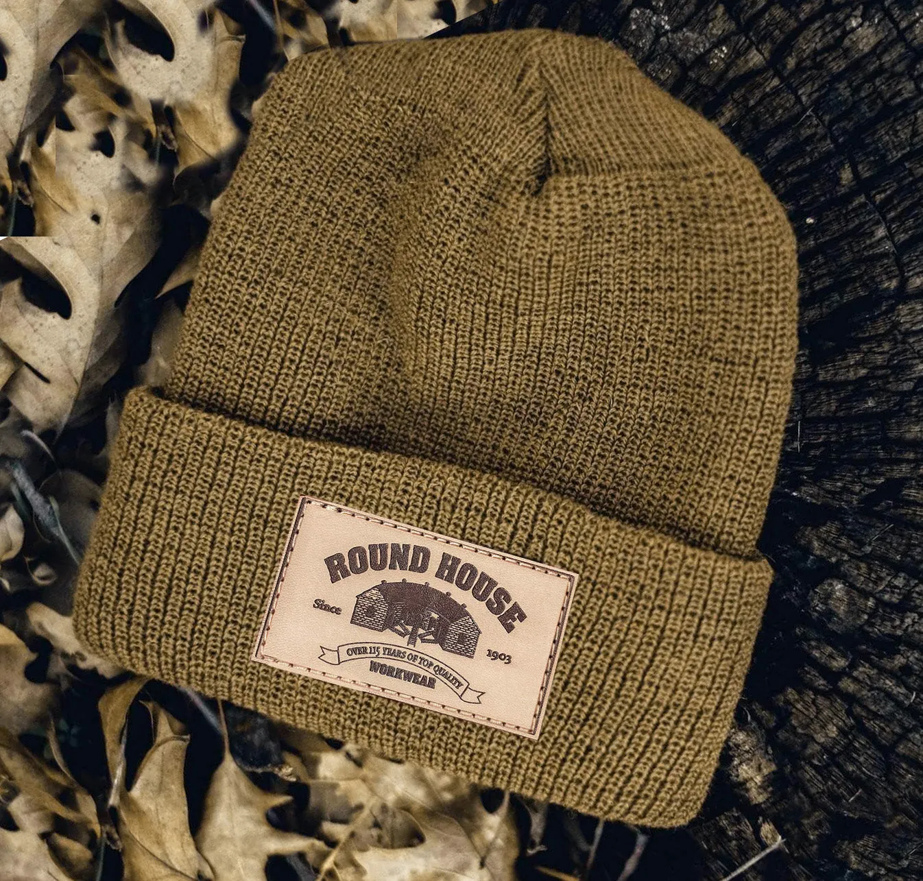 #630 Made in USA Beanie Round House Logo