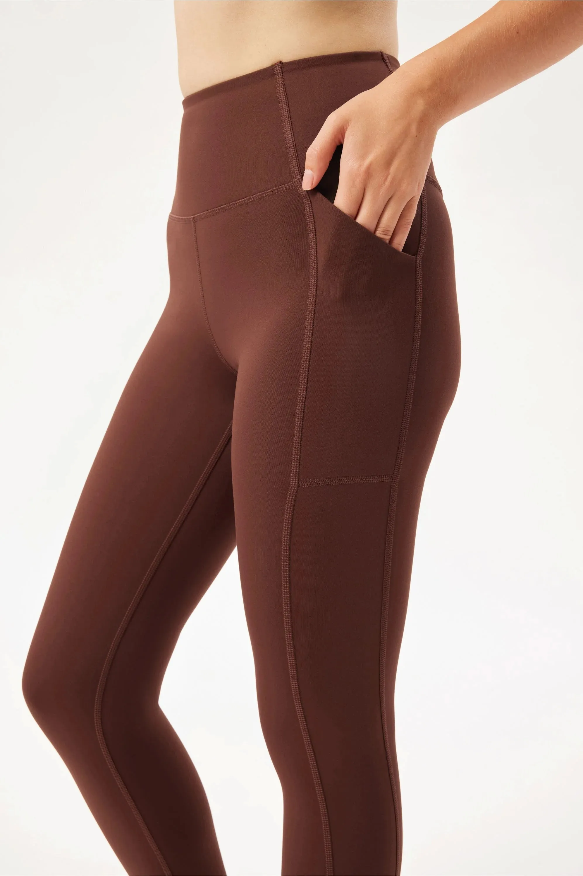 7/8 Length High-Rise Pocket Legging - Earth