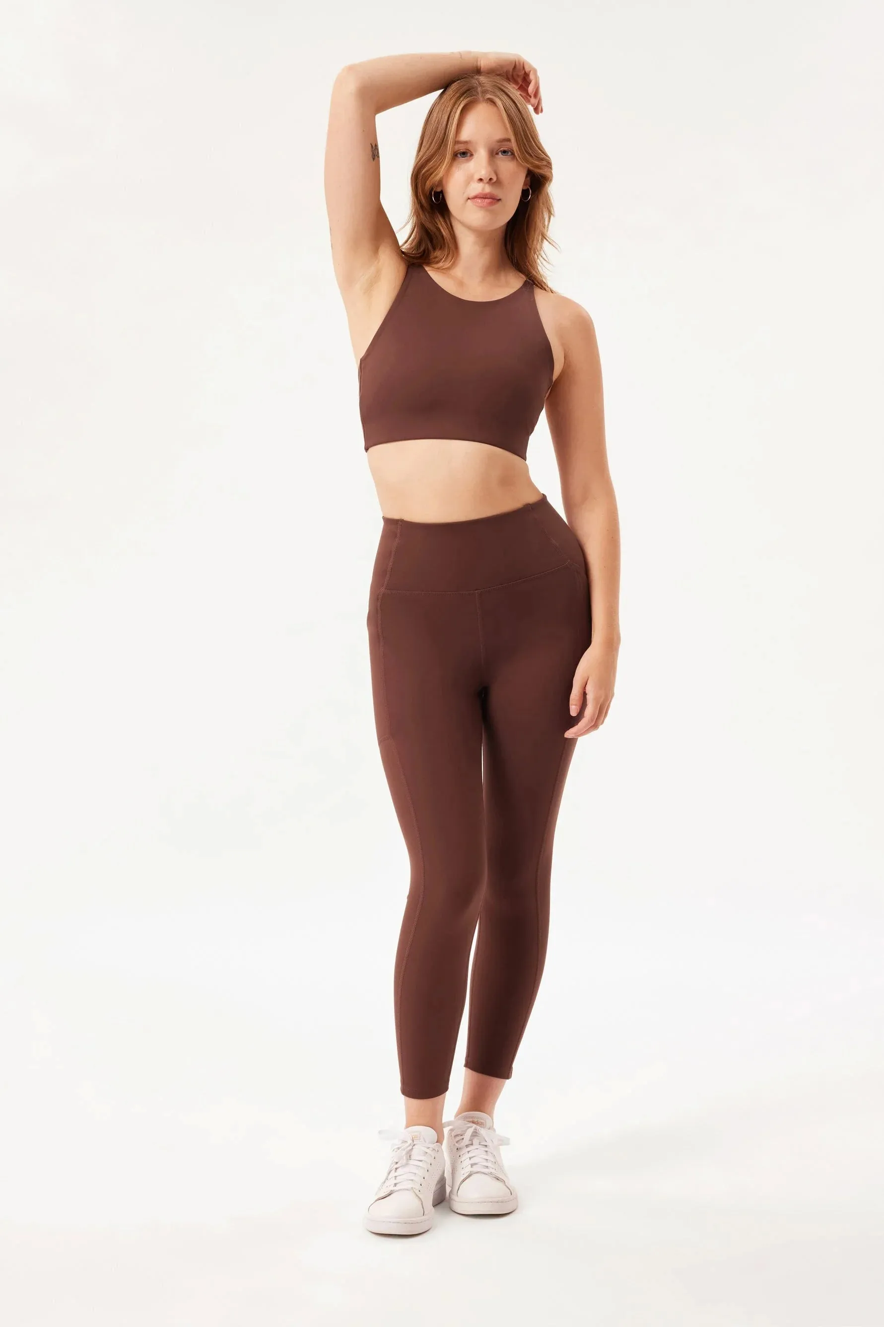 7/8 Length High-Rise Pocket Legging - Earth