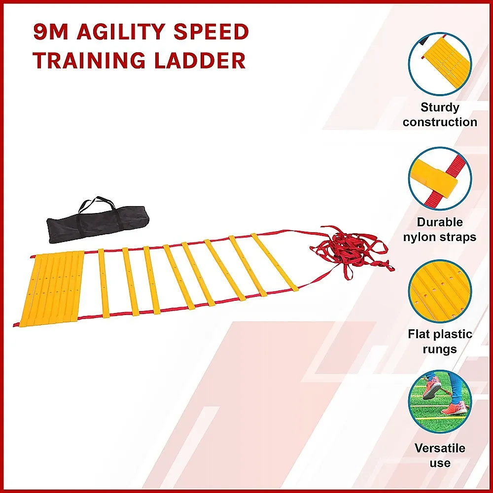 9m Durable Agility Speed Training Ladder with Nylon Straps