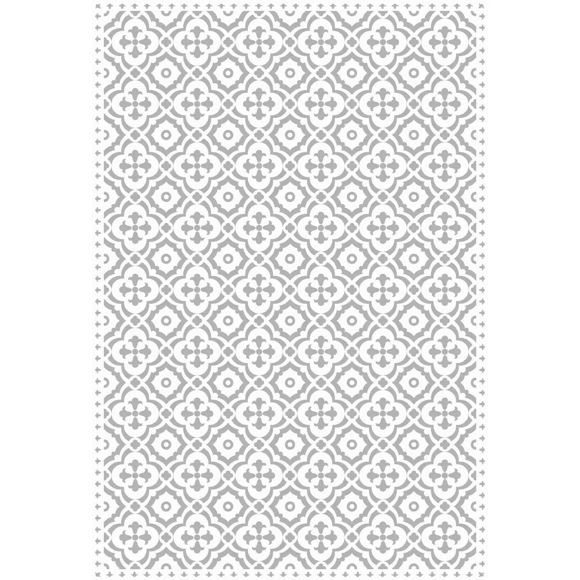 Antiquity Ceramics Light Grey & White Vinyl Floor Mat