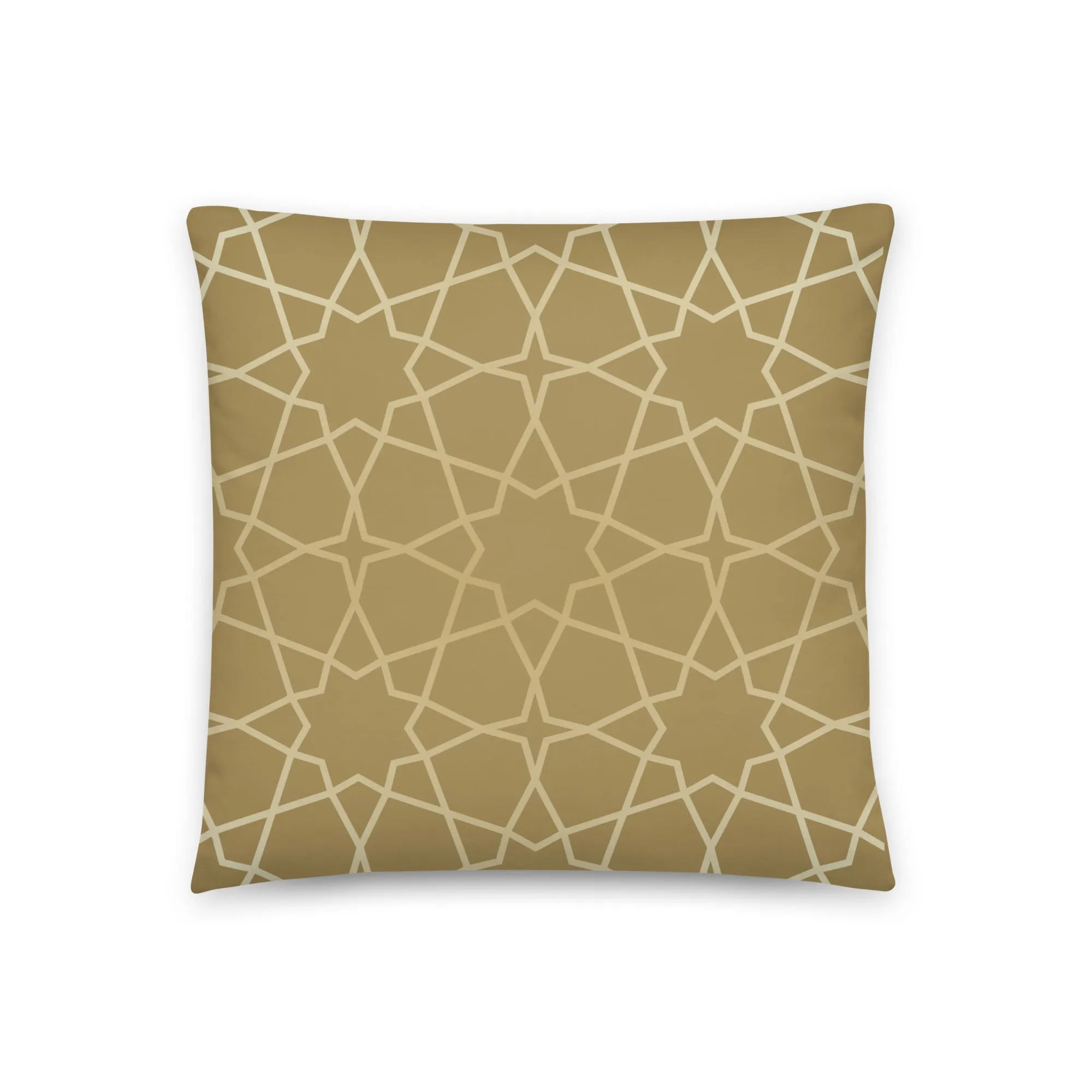 Arabesque gold coloured cushion covers