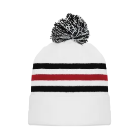 Athletic Knit (AK) A1830A-305 Adult Chicago White Hockey Toque/Beanie