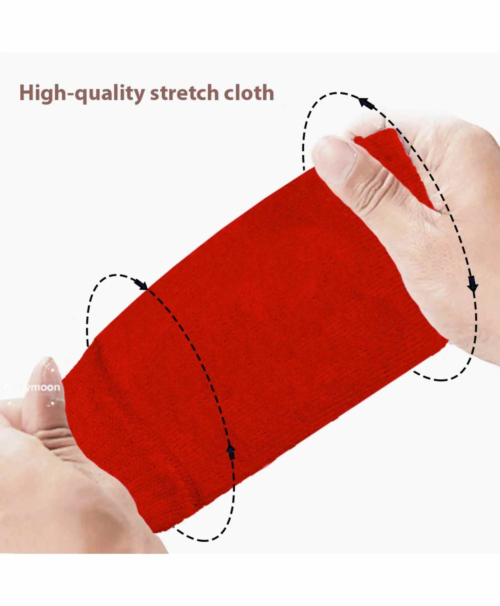 Babymoon Baby Kids Knee Pads AntiSlip Stretchable Knee Cap Elbow Safety - Red