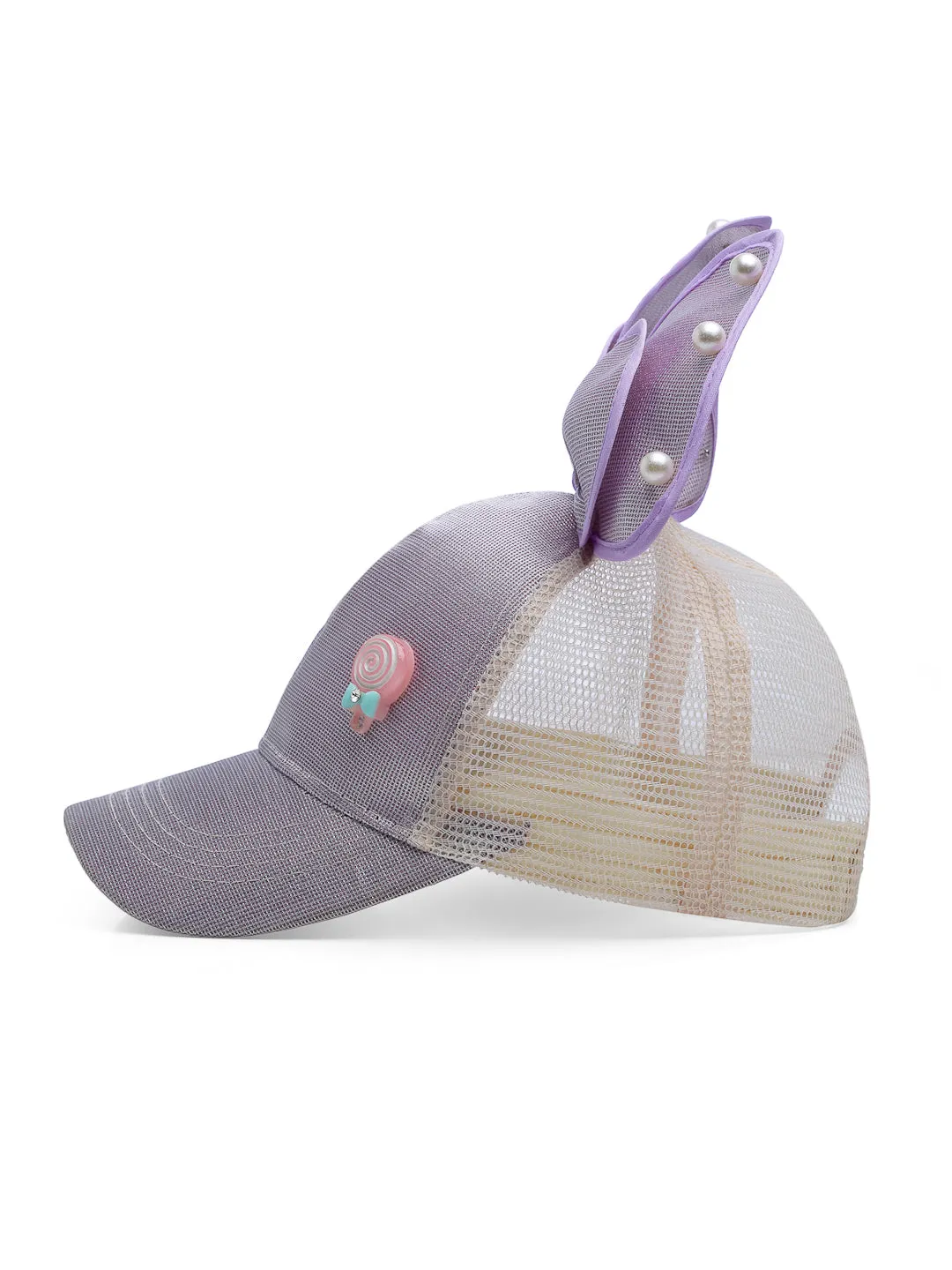 Babymoon Rabbit Ears Summer Cap Hat - Grey