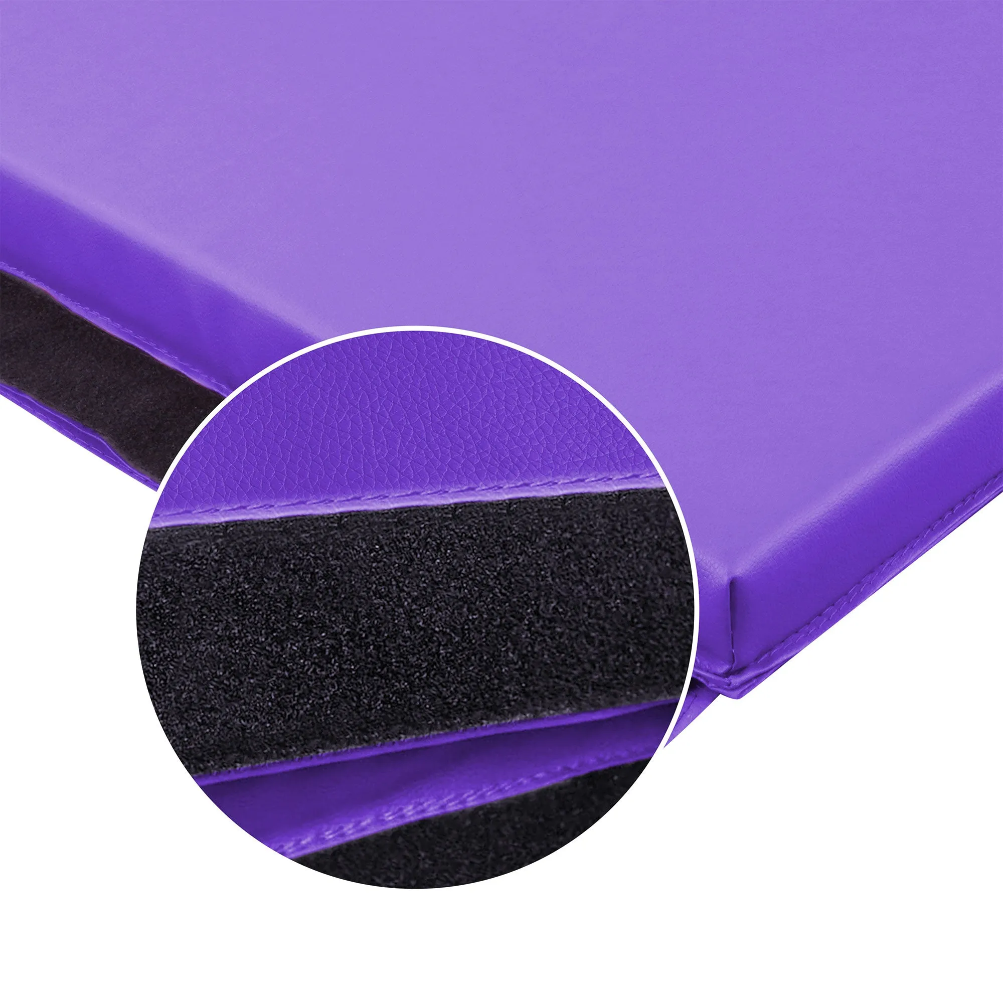 BalanceFrom 4' x 6' x 2" All Purpose Folding Fitness Gym Mat, Purple (Open Box)