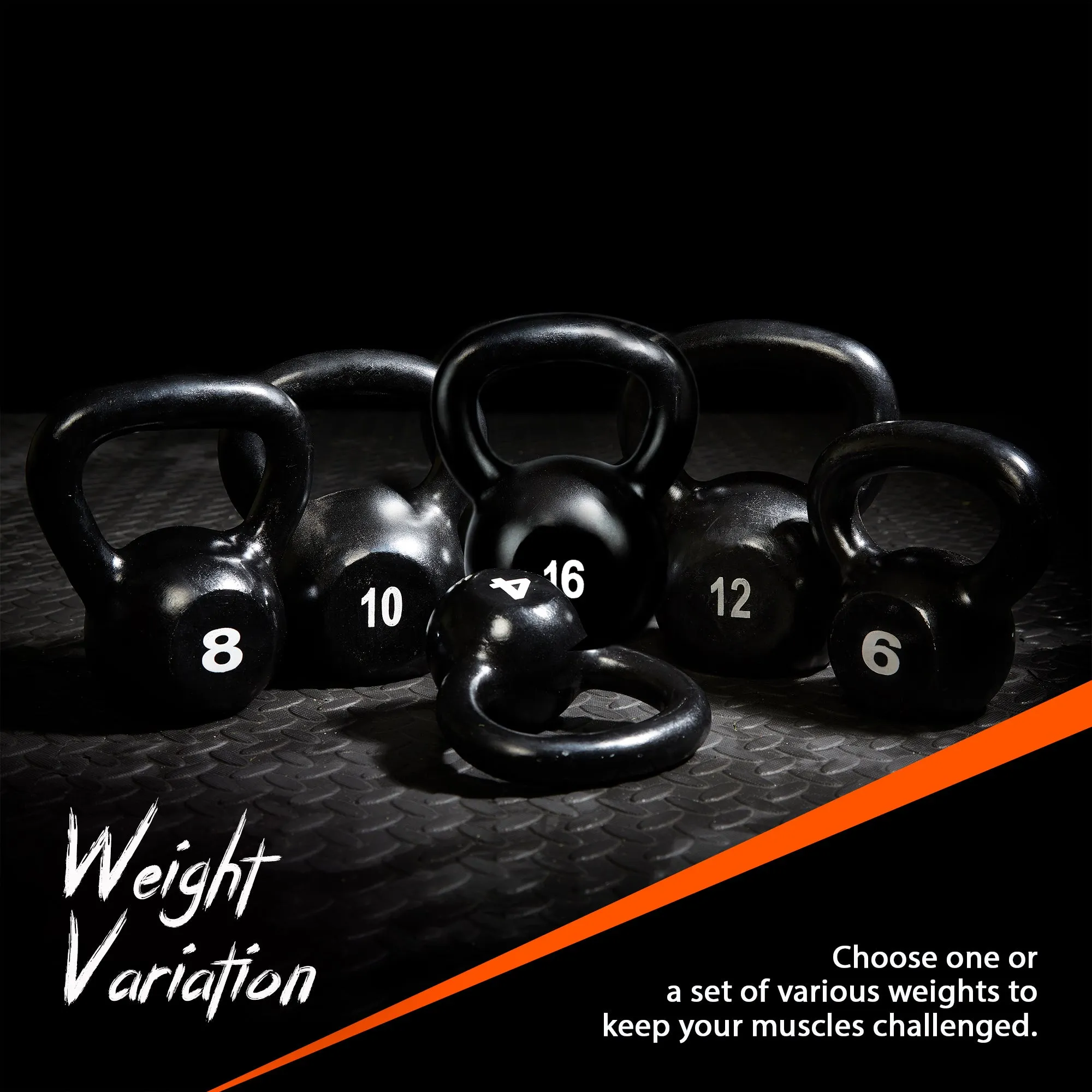 Black Cast Iron Kettlebell - 4kg