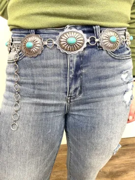 Brenda Turquoise Stone Concho Belt