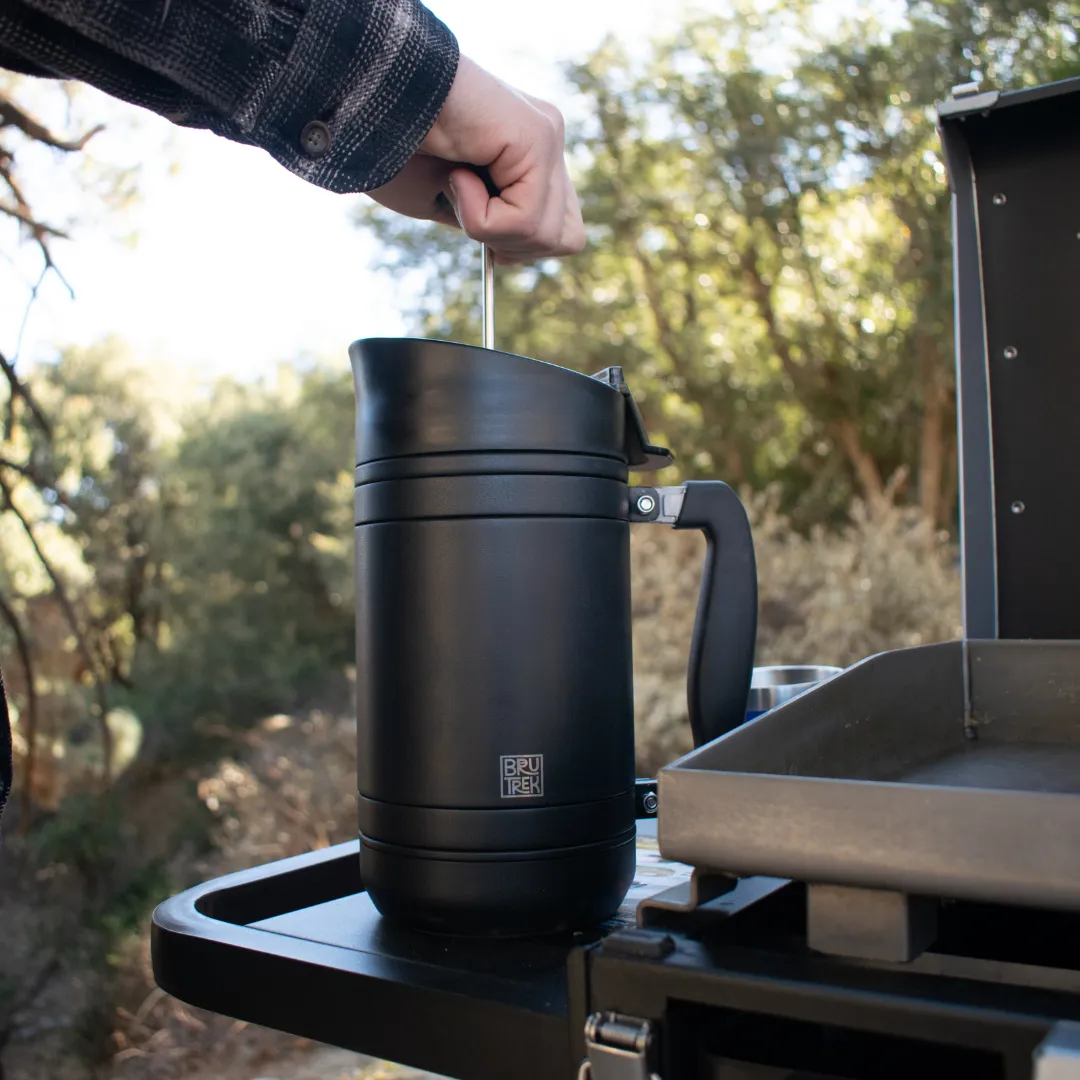 BruTrek BaseCamp 32oz French Press - Red Rock