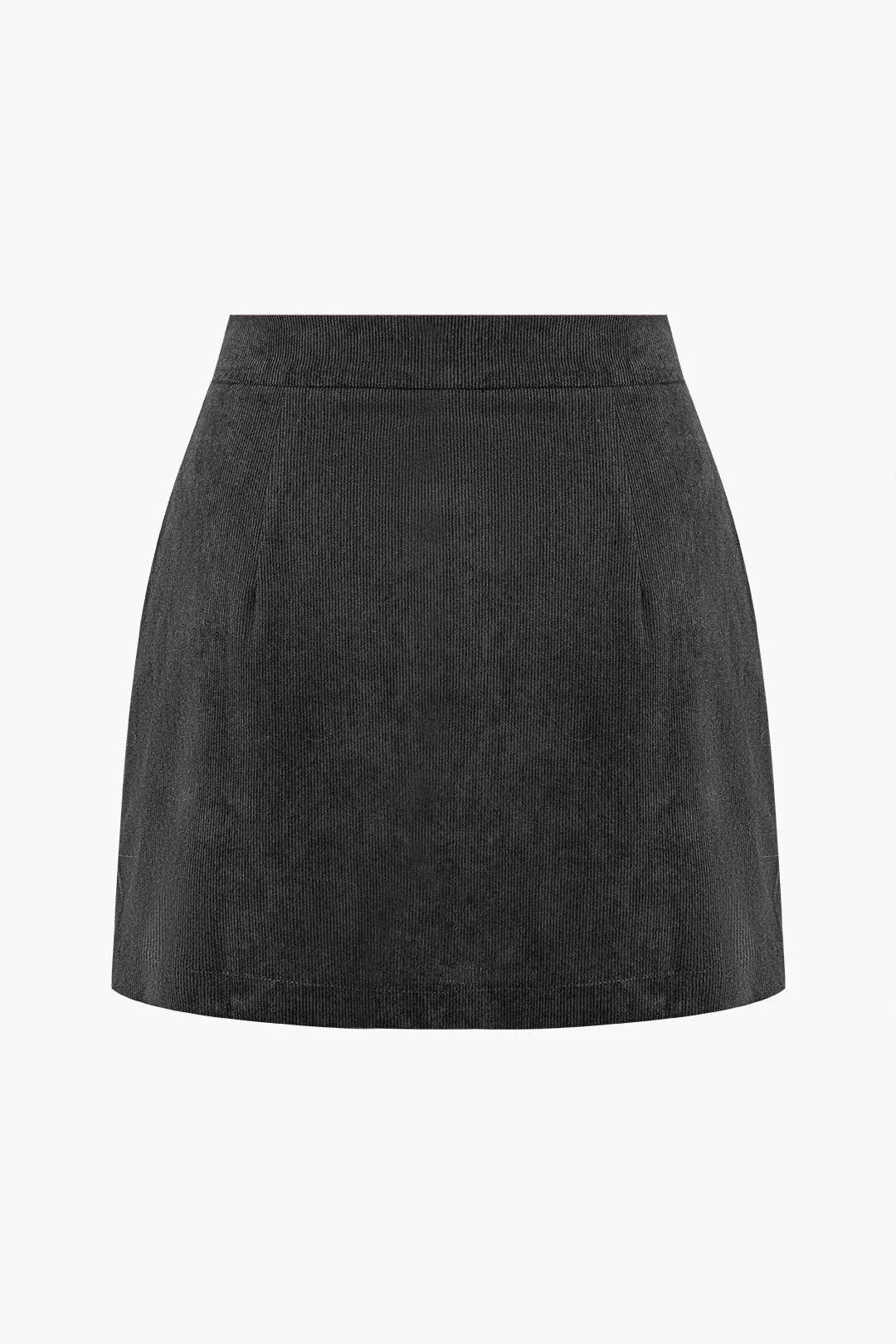 Corduroy Button Skirt