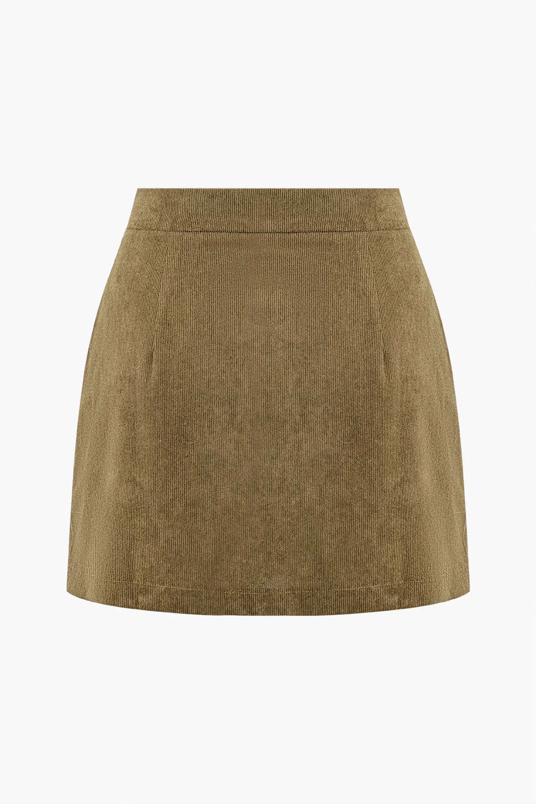 Corduroy Button Skirt