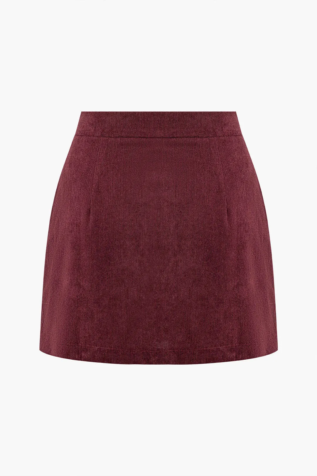 Corduroy Button Skirt