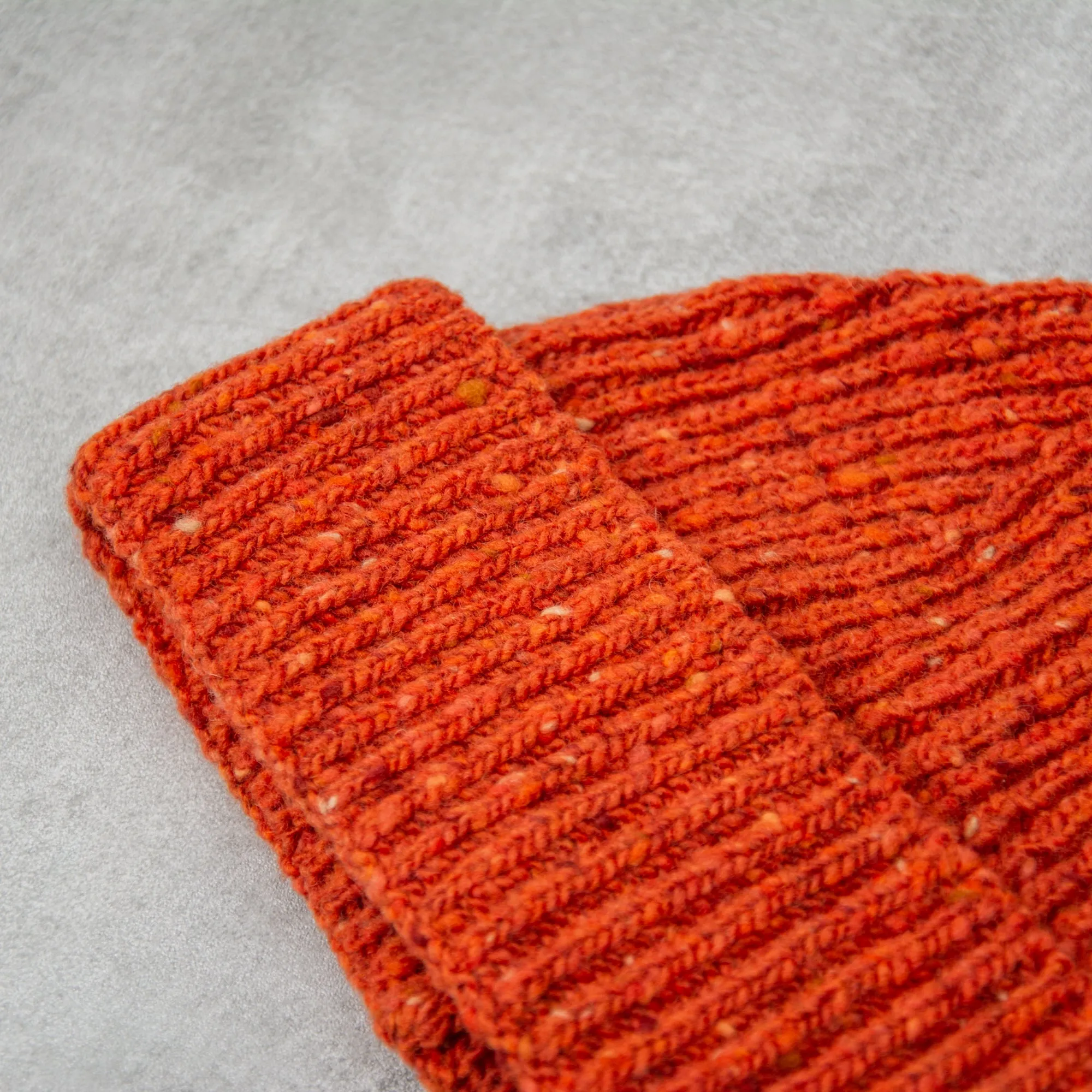 Donegal Wool Beanie - Orange