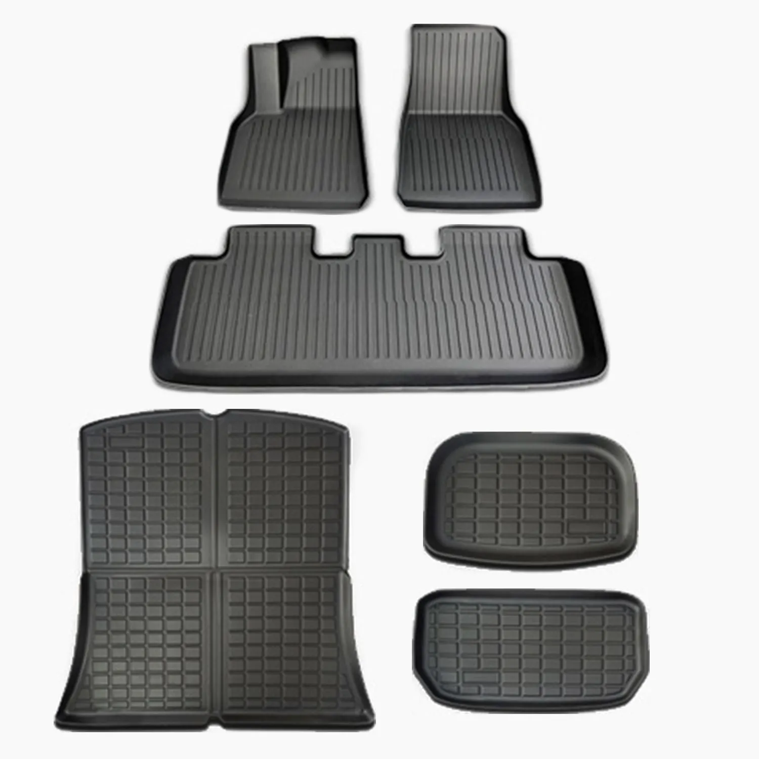 Durable 6-Piece Floor Mats for Tesla Model Y 2021-2024 - RYNOMATE