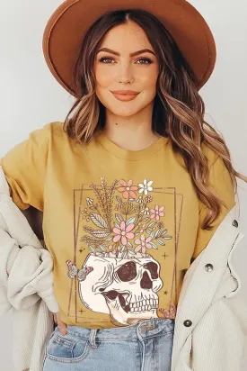 Floral Skull Graphic Tee