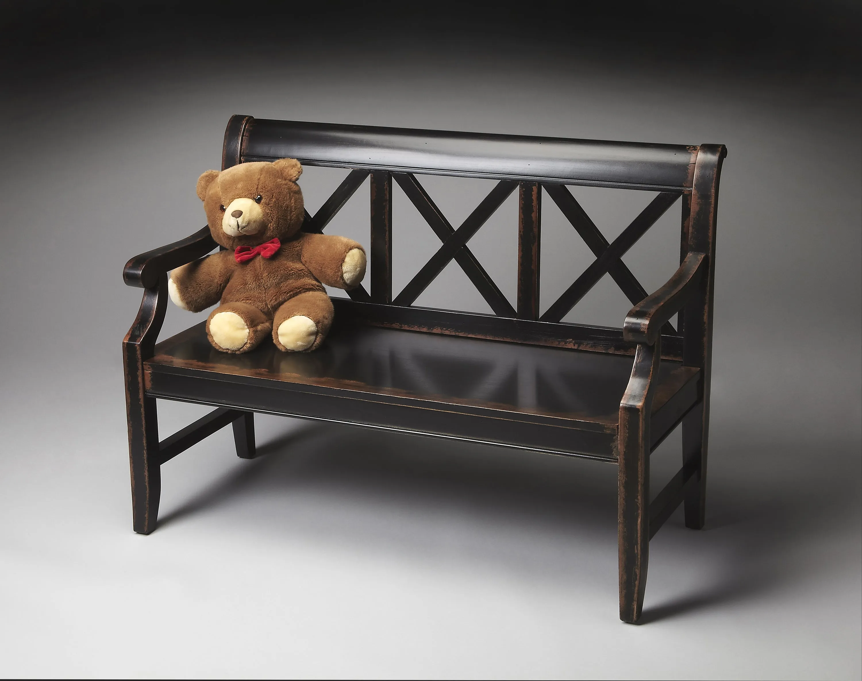 Gerrit Wooden 44"W Bench in Black  5048250