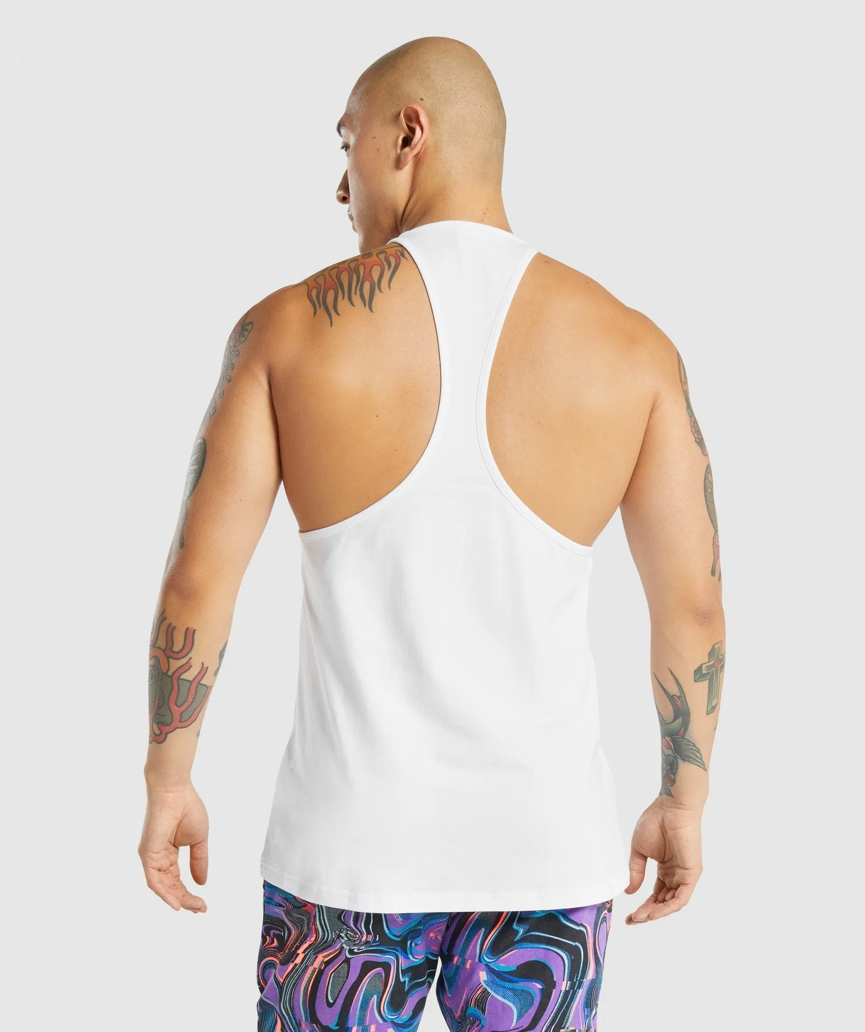 Gymshark Pre-Workout Stringer - White