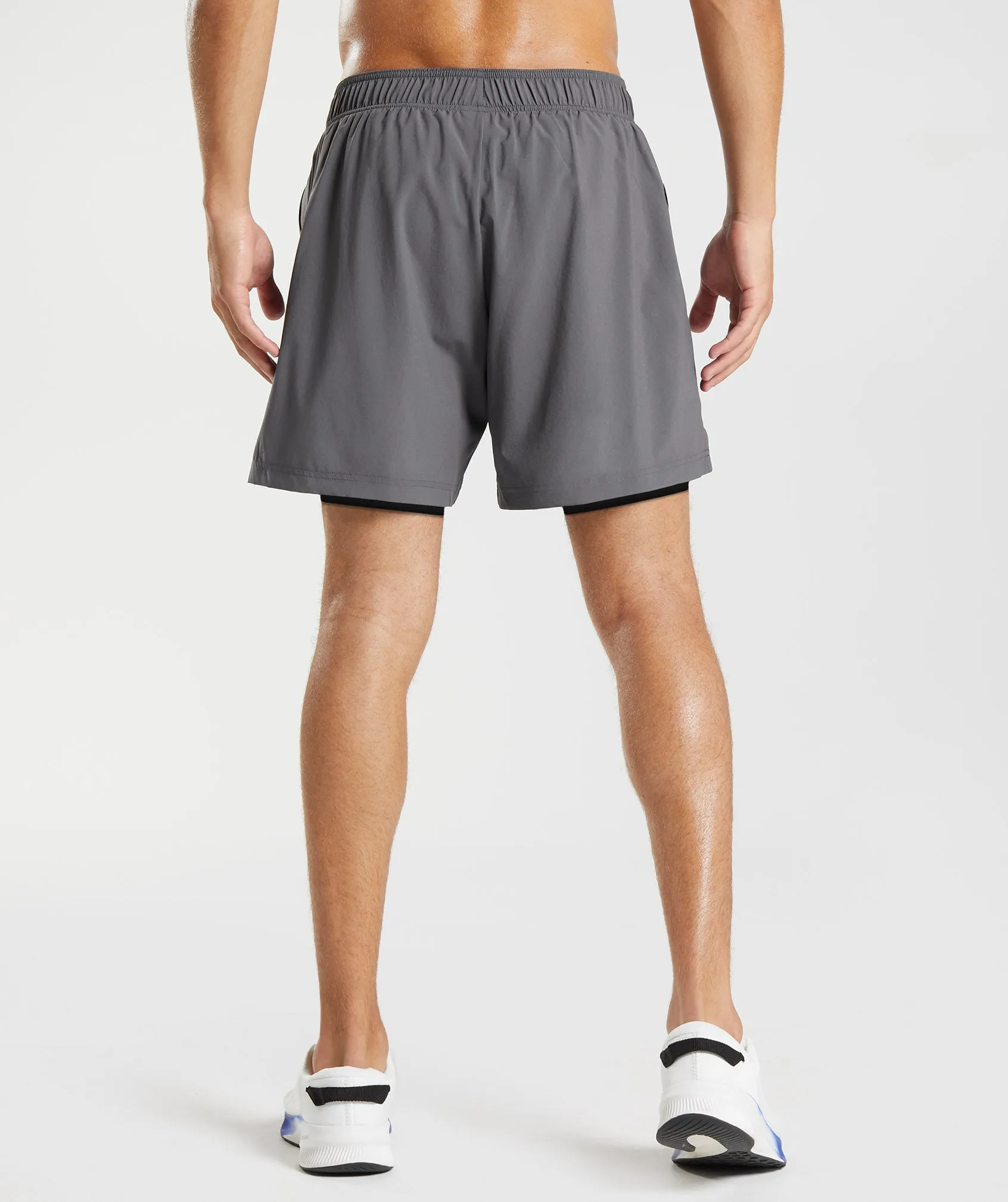 Gymshark Sport 7" 2 In 1 Shorts - Silhouette Grey/Black