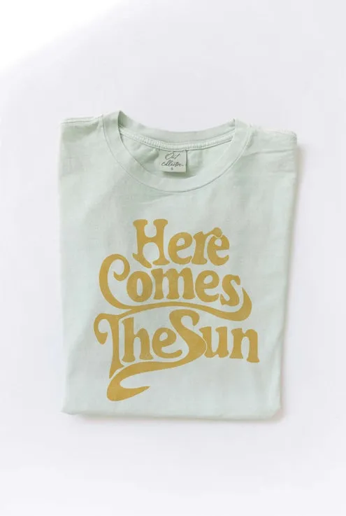 Here Comes the Sun Mineral Washed Graphic Tee