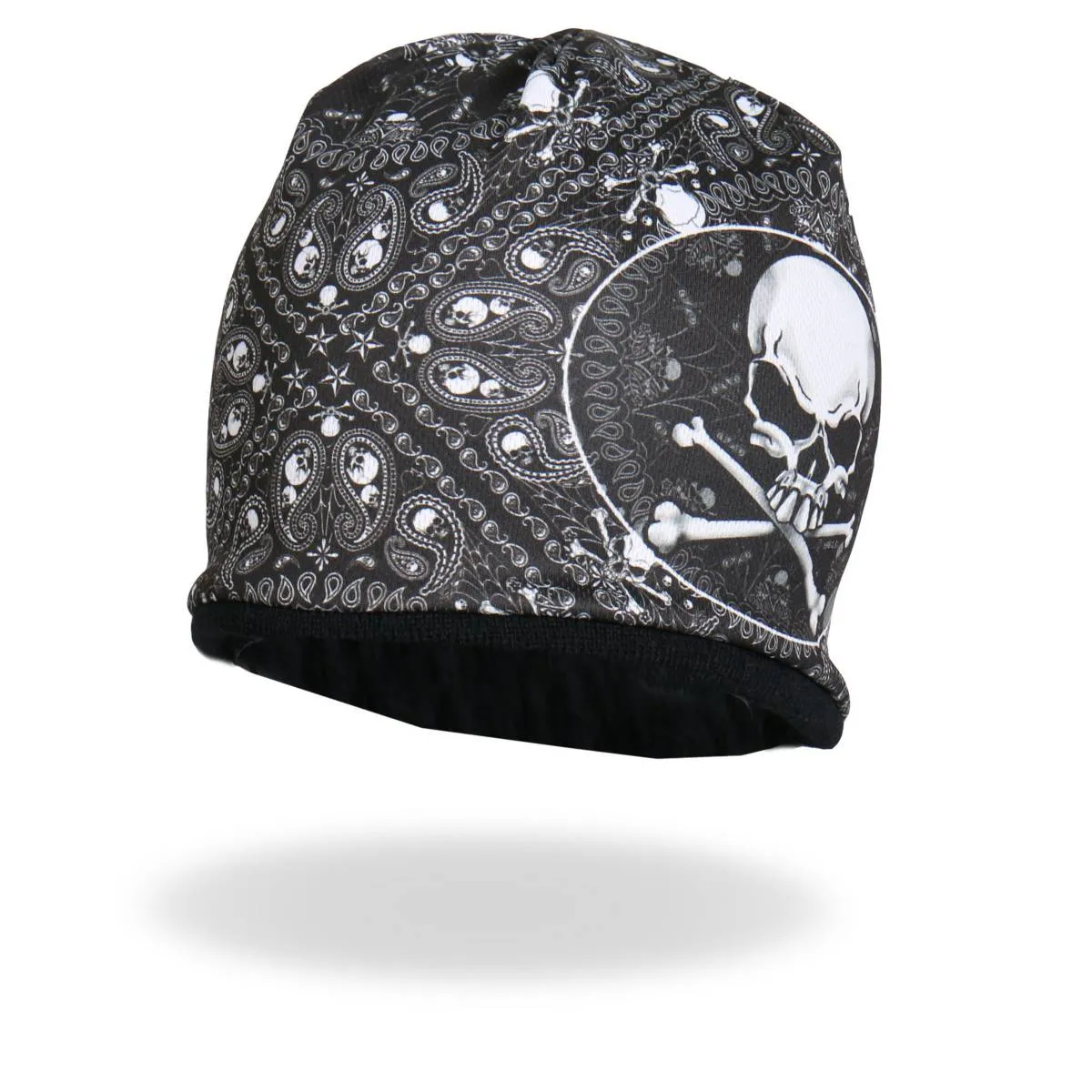 Hot Leathers KHC1025 Sublimated Paisley Bones Beanie