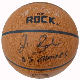 Jim Boeheim Autographed The Rock Basketball Syracuse Orange "05 Champs" Steiner Stock #185850