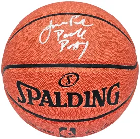 Jordan Poole Autographed Official Spalding Signature Series Basketball Golden State Warriors "Poole Party" Beckett BAS Witness Stock #215538