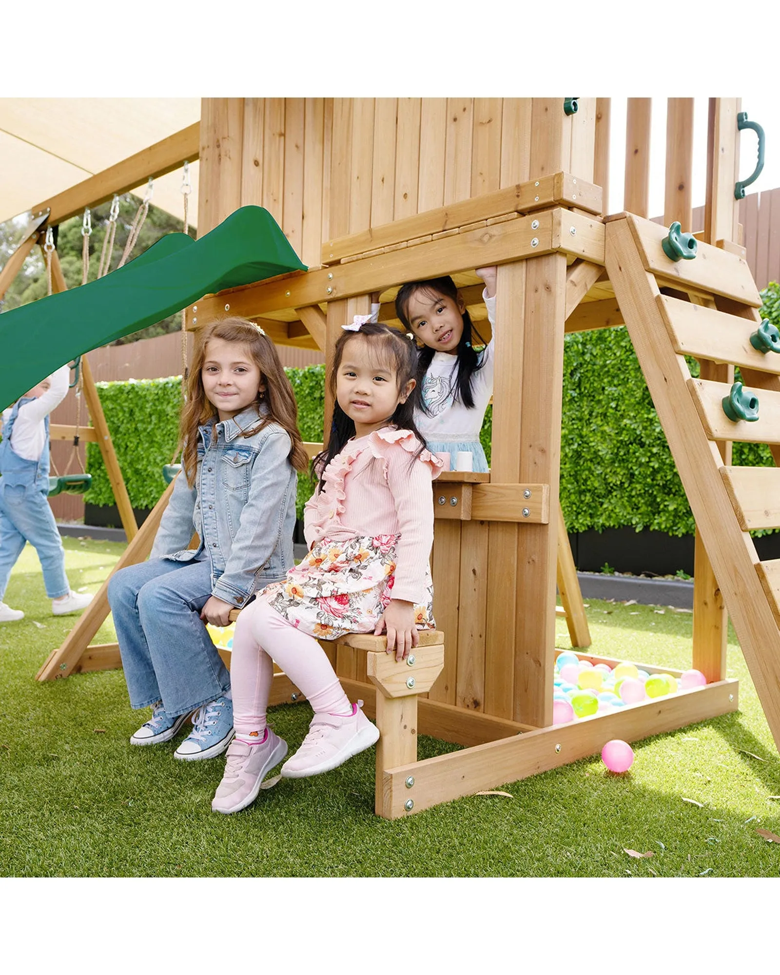 Lifespan Kids Carindale Play Centre Set with 2.2m Green Slide