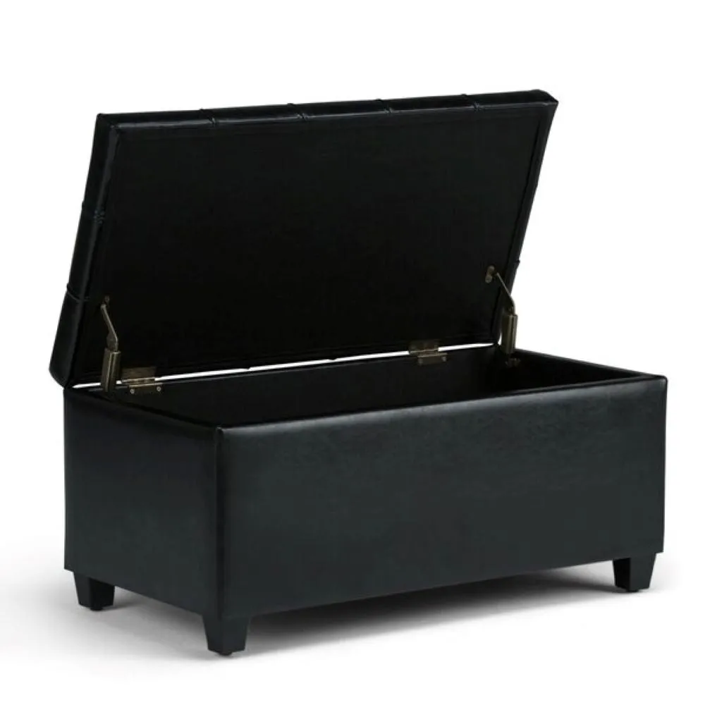 Lucas 1 Seater Leatherette Bench With Storage