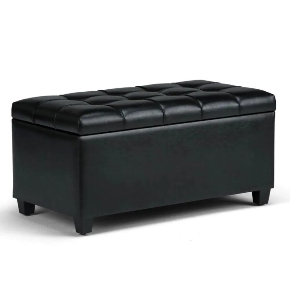 Lucas 1 Seater Leatherette Bench With Storage