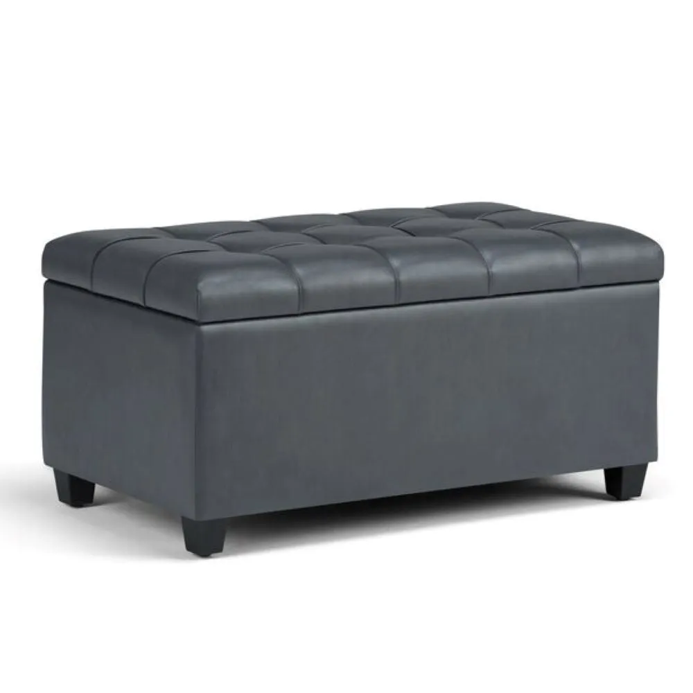 Lucas 1 Seater Leatherette Bench With Storage