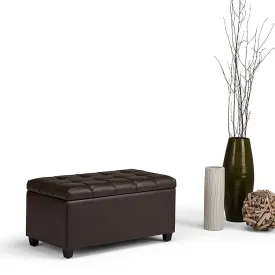 Lucas 1 Seater Leatherette Bench With Storage