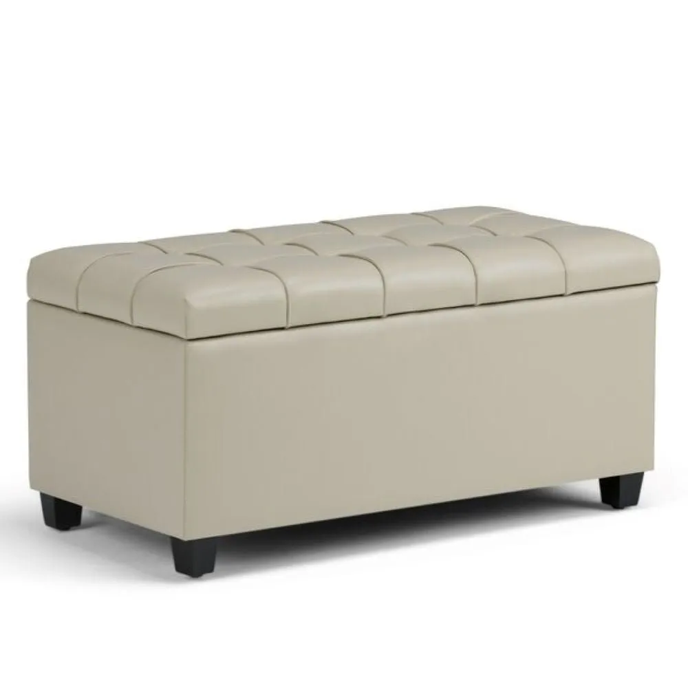 Lucas 1 Seater Leatherette Bench With Storage