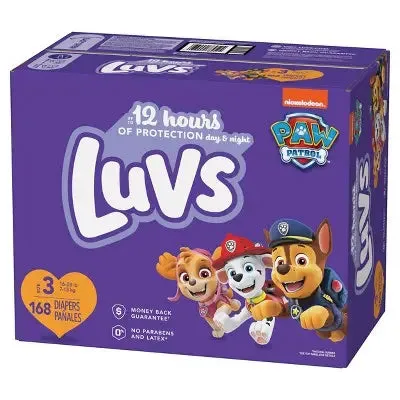 Luvs Pro Level Leak Protection Diapers Giant Pack - Size 3 - 168ct