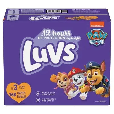 Luvs Pro Level Leak Protection Diapers Giant Pack - Size 3 - 168ct