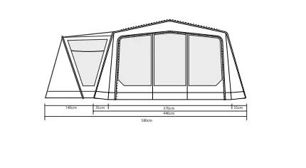 Outdoor Revolution Ozone 8.0 Safari Lodge Air Tent Package