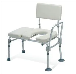 Padded Transfer Bench With Commode Opening