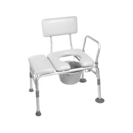 Padded Transfer Bench With Commode Opening