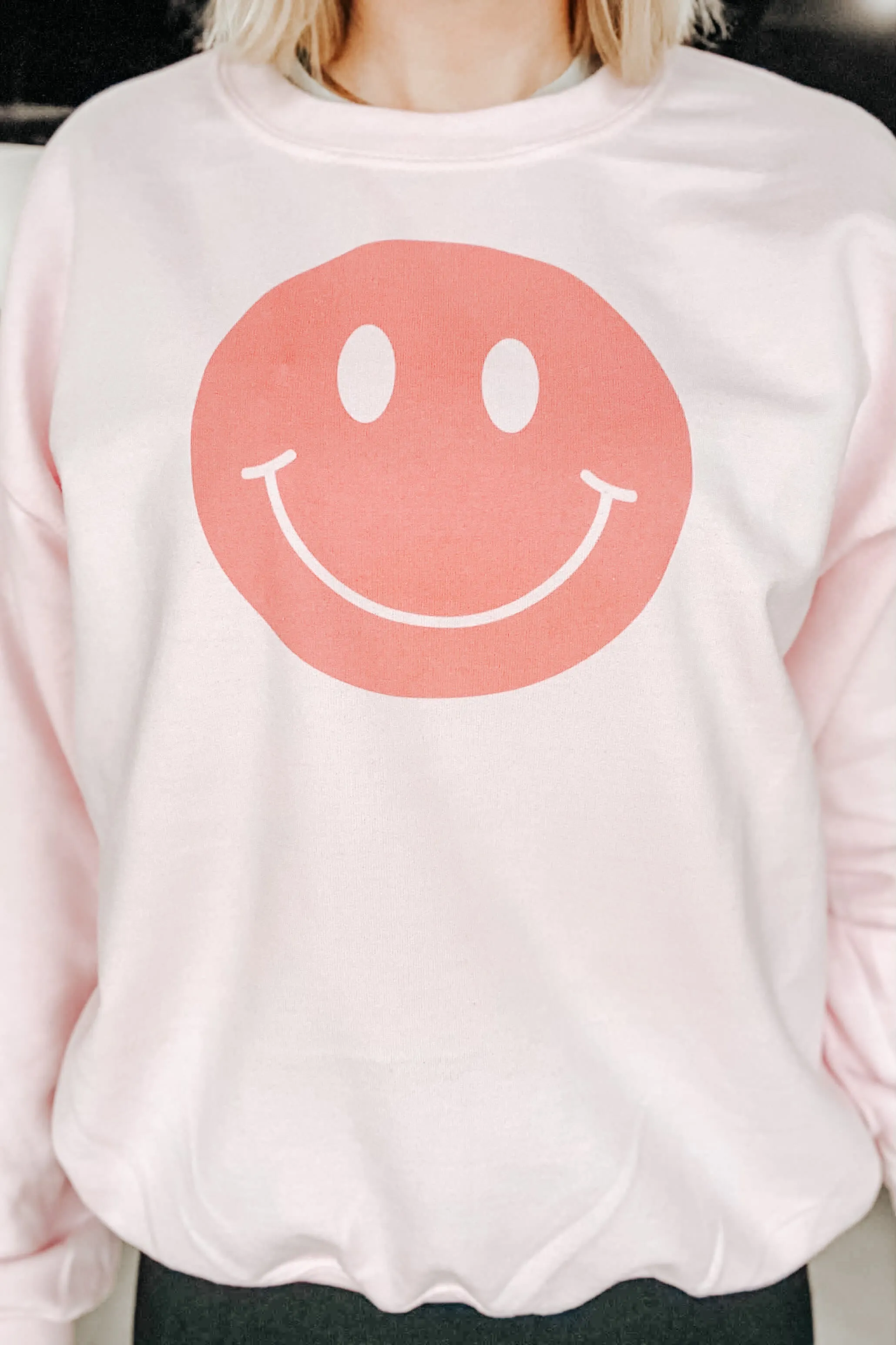 Pink Smiles Graphic Sweatshirt