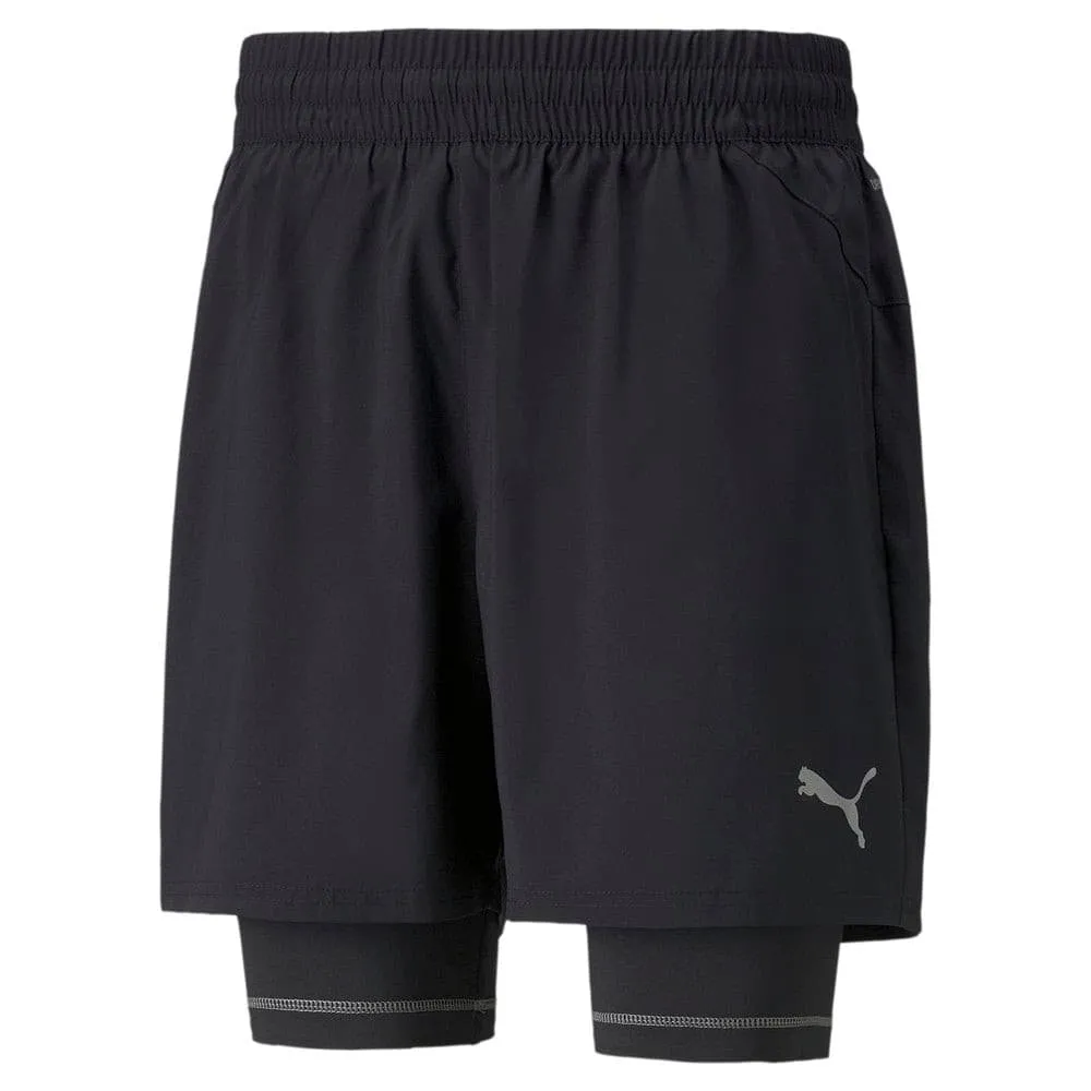 Puma Graphic 2 in 1 5" Running Shorts Men's