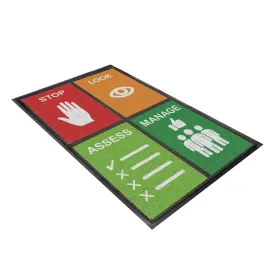 Stop Look Assess Manage SLAM Safety Mat 850mm x 1200mm