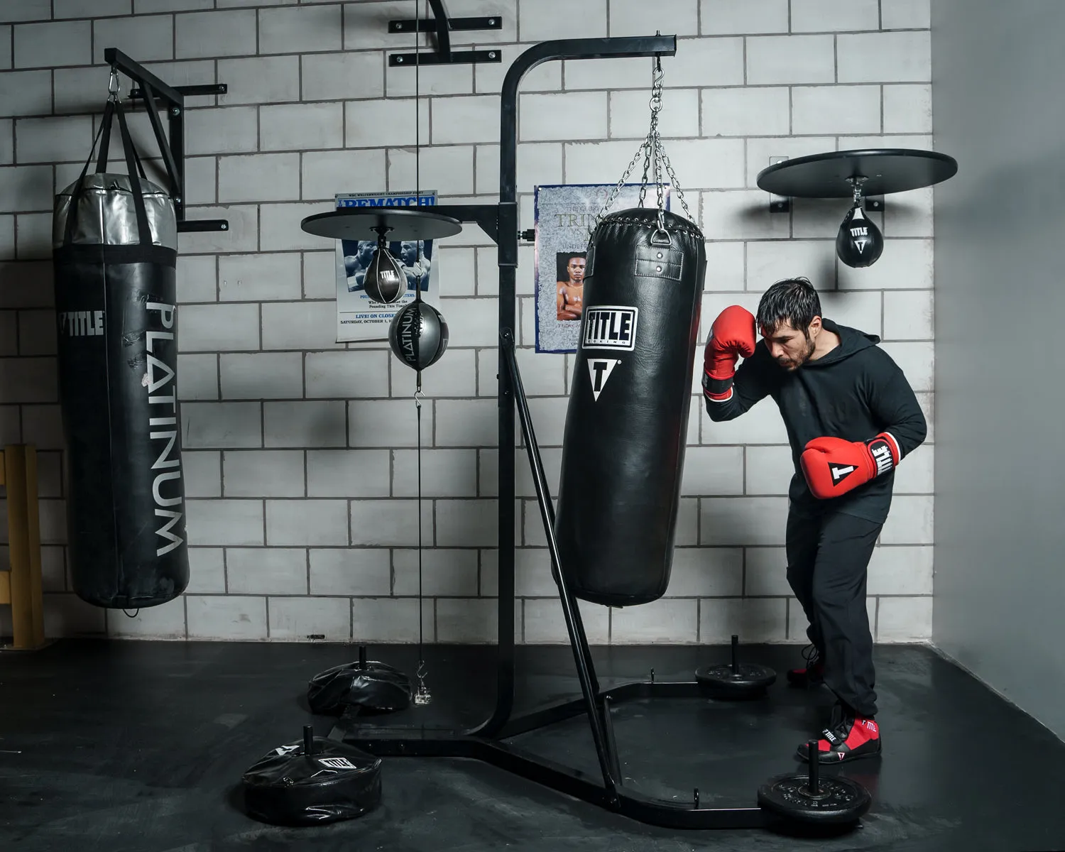 TITLE Boxing Heavy Bag And Speed Bag Stand