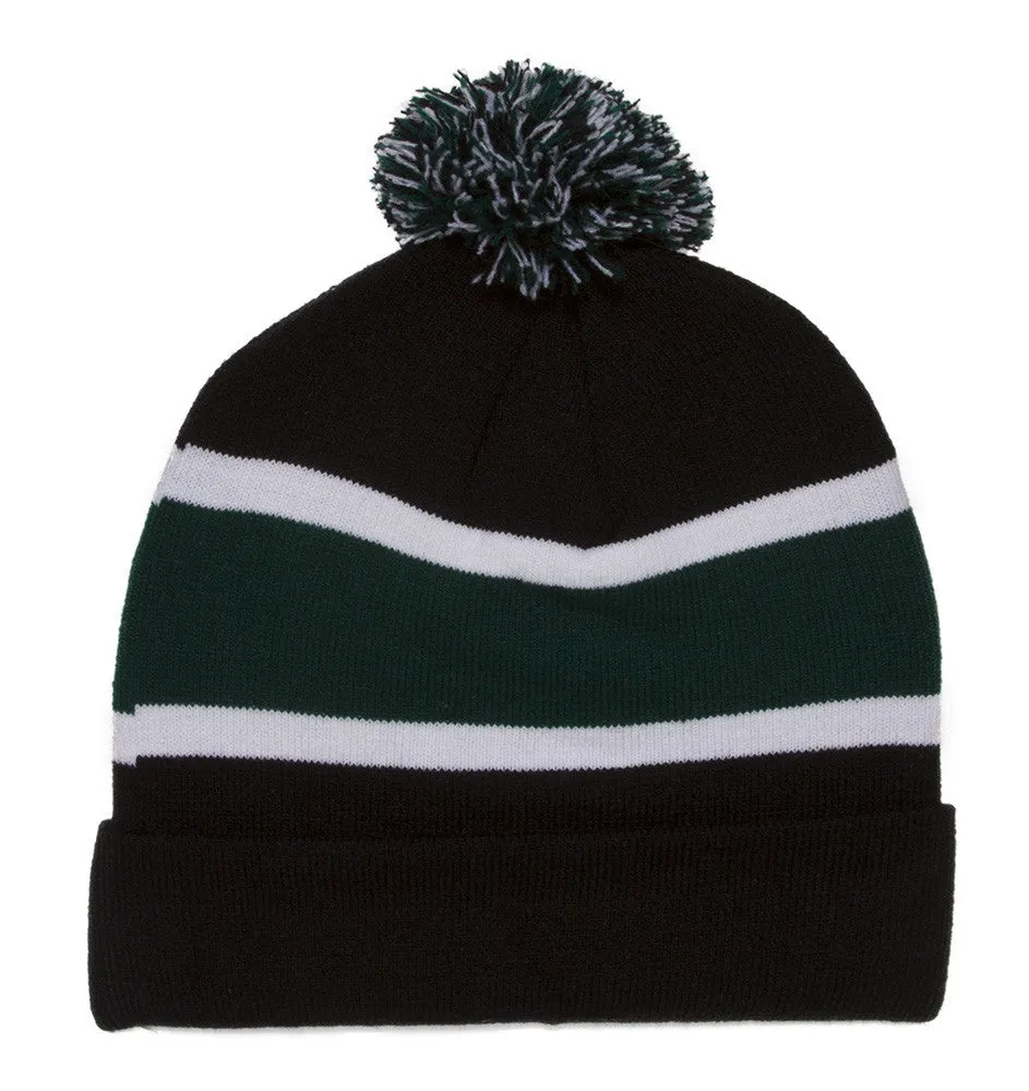 TopHeadwear Blank Winter Cuffed Beanies w/ Pom