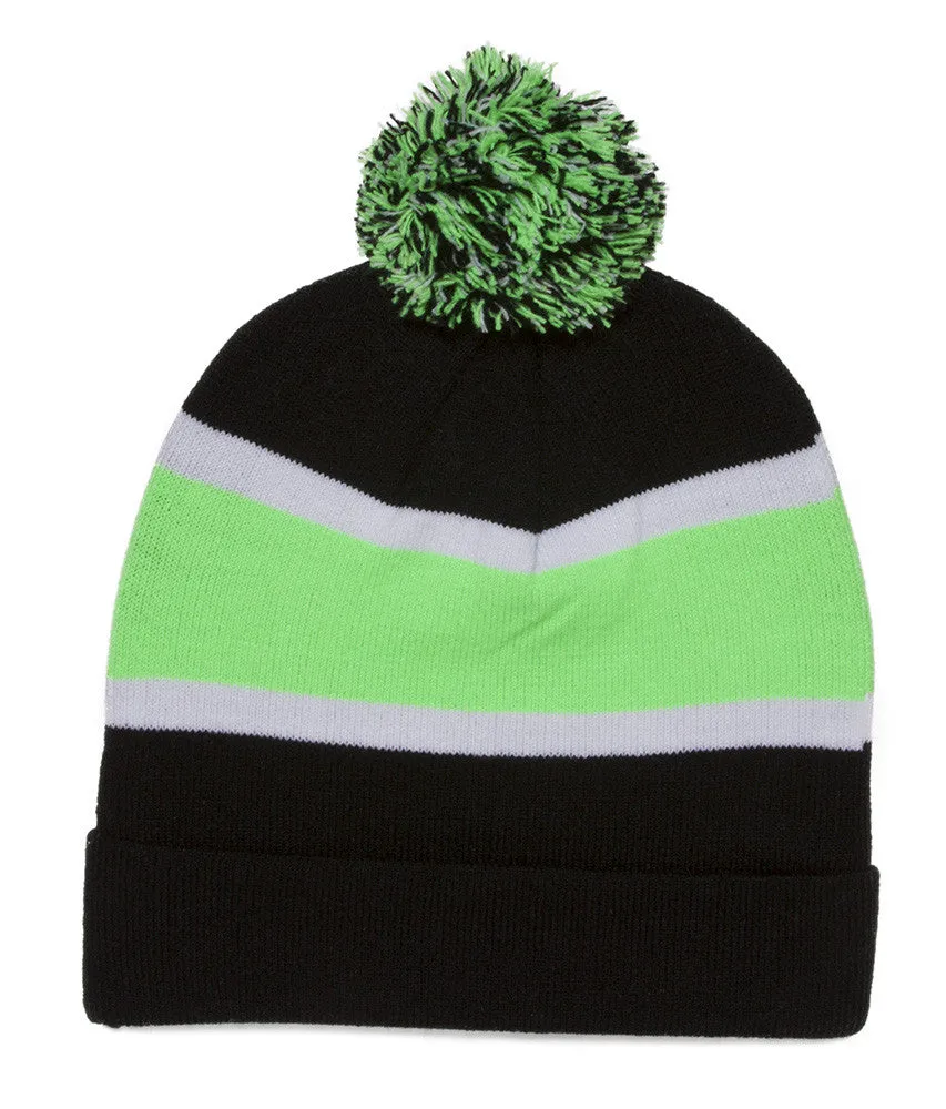 TopHeadwear Blank Winter Cuffed Beanies w/ Pom