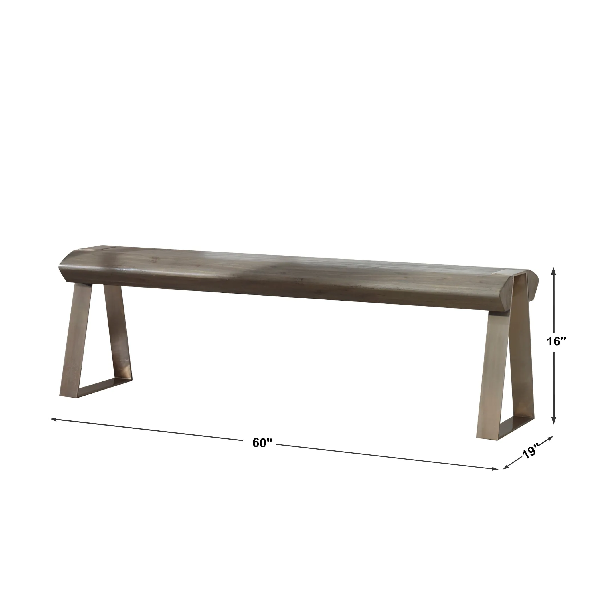 Uttermost Acai Light Gray Bench