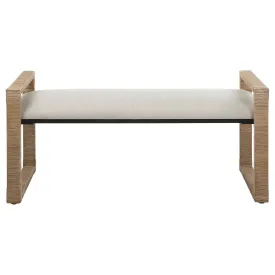 Uttermost Areca Coastal Rattan Bench