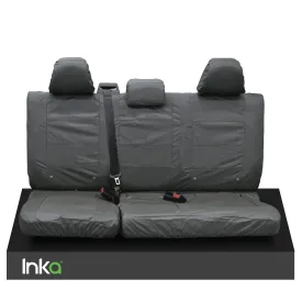 VW Amarok INKA Fully Tailored Rear Waterproof Heavy Duty Seat Covers Grey MY-10-21