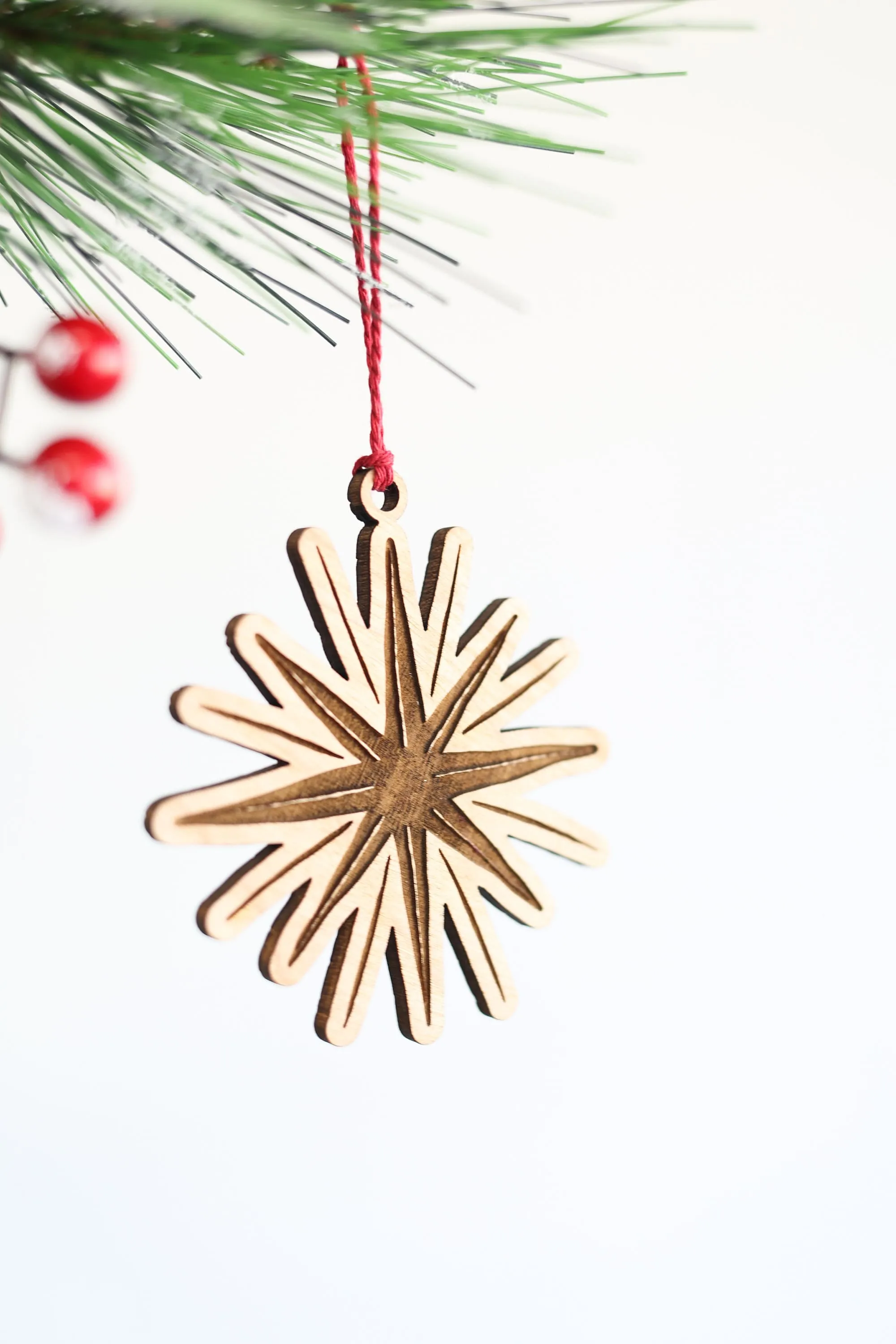 Wooden Starlight Christmas Ornament